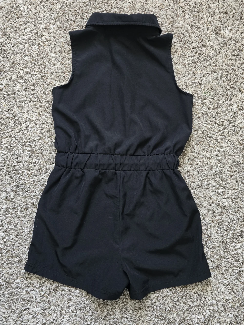 Justice Black Sleeveless Romper with packmen team